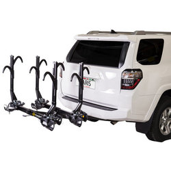 "four bike saris hitch rack on SUV"