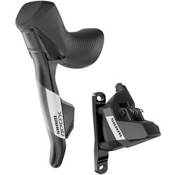 SRAM Apex AXS eTap Shift/Brake Lever and Hydraulic Disc Brake Caliper - Left/Front, 12-Speed, Flat Mount, 20mm Offset
