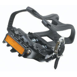 SUNLITE LOW PROFILE ATB PLASTIC 9//16/" BICYCLE PEDALS W// TOE CLIPS