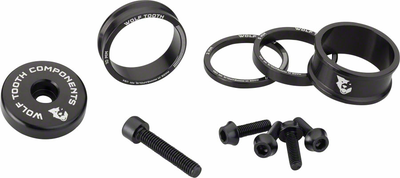 Wolf Tooth Wolf Tooth BlingKit: Headset Spacer Kit 3, 5,10, 15mm, Black