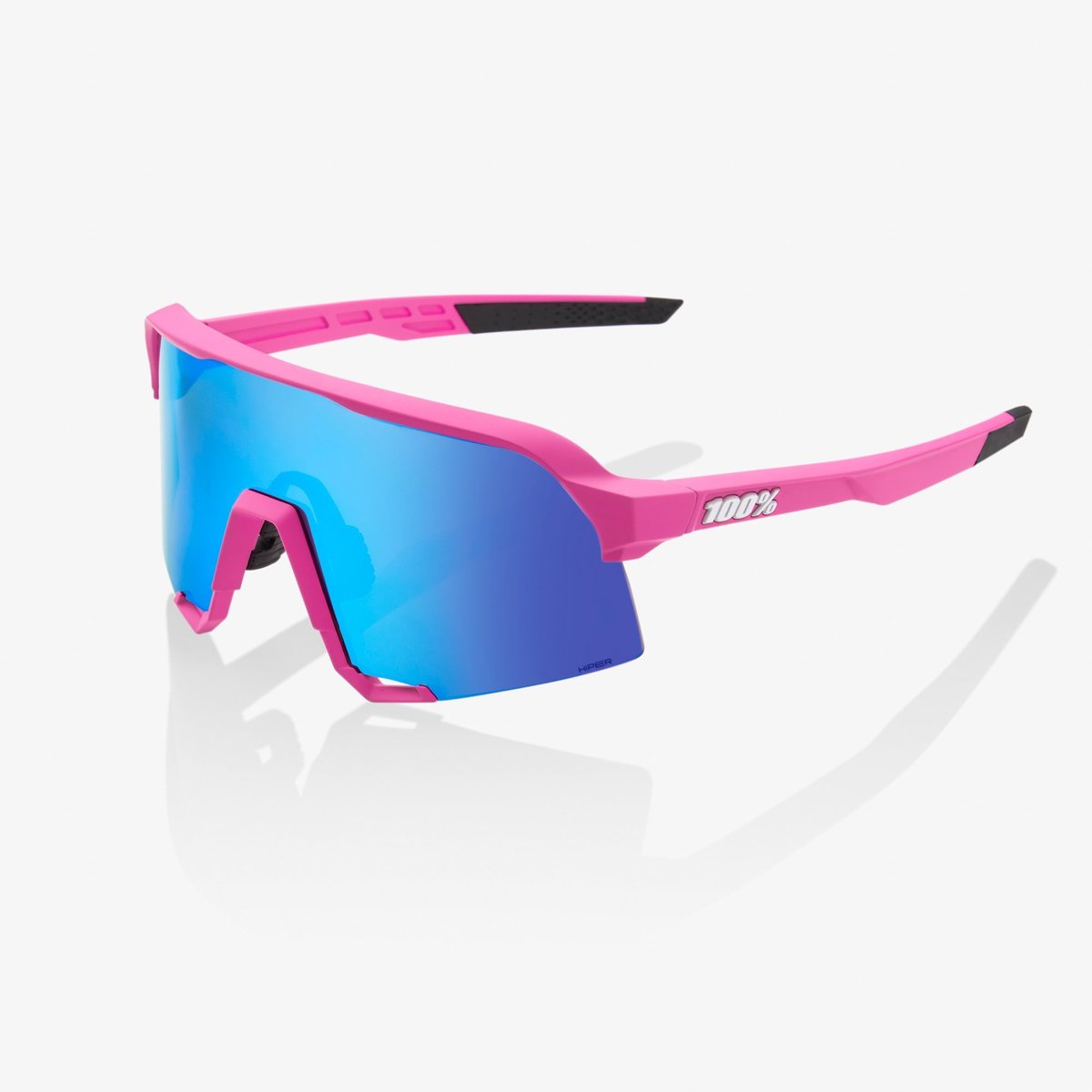 Ride 100% Cycling Sunglasses S3 Soft Tact Flume HiPER Red Multilayer Mirror 