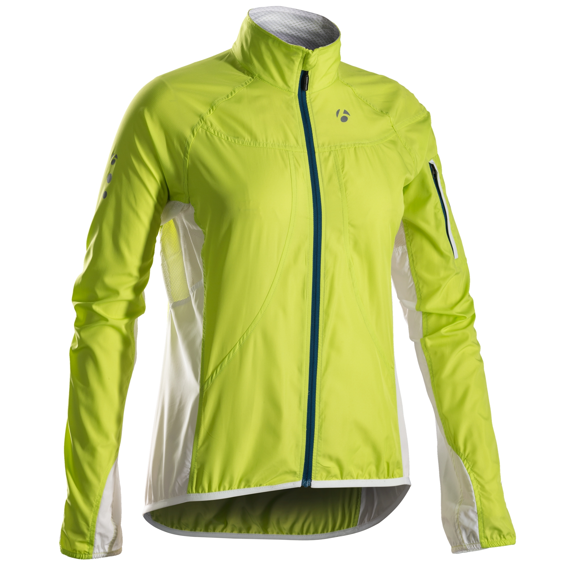 Womens cycling jacket bontrager race windshell blue-white size m 