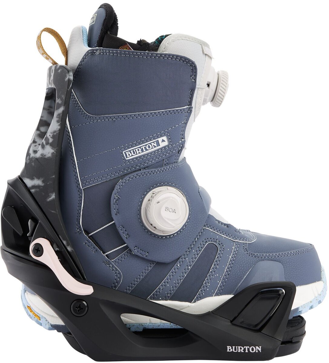 スノーボード BURTON Women's Step On ReFlex size M Burton WOMENS STEP ON REFLEX BINDINGS 2023/24 (Slate Blue/Logo