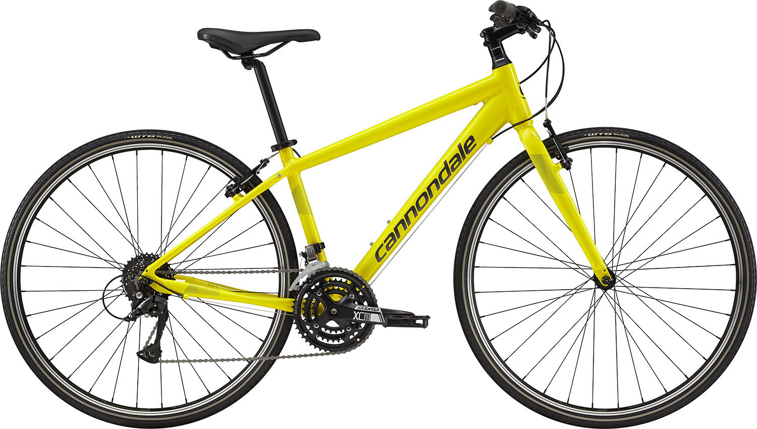 yellow cannondale mountain bike