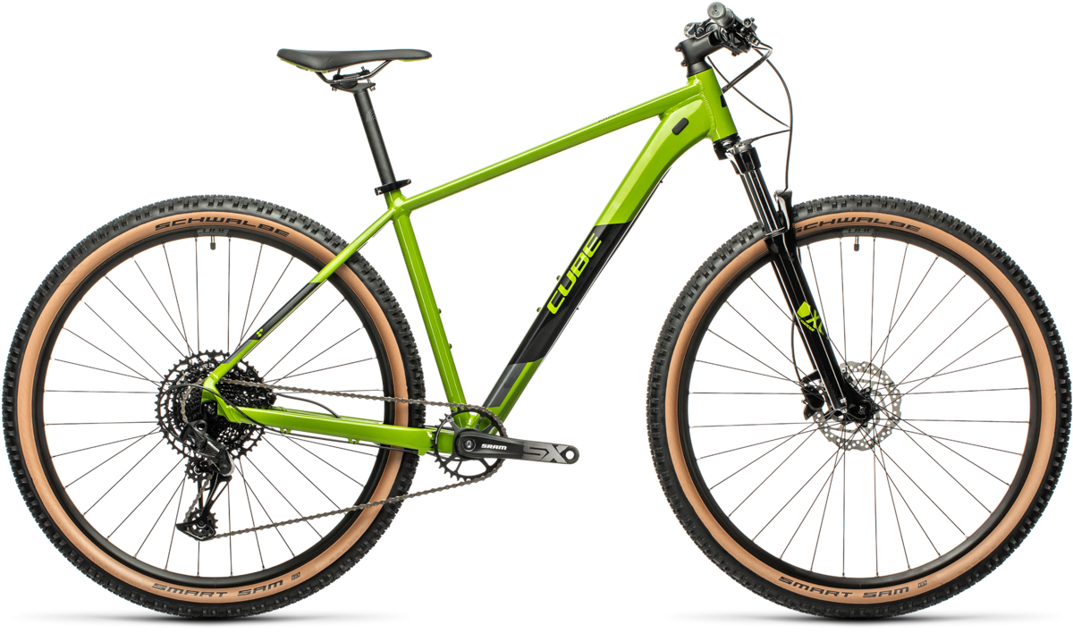 Cube Analog Black And Green Cube Bike CUBE Bikes Analog Flat Tire