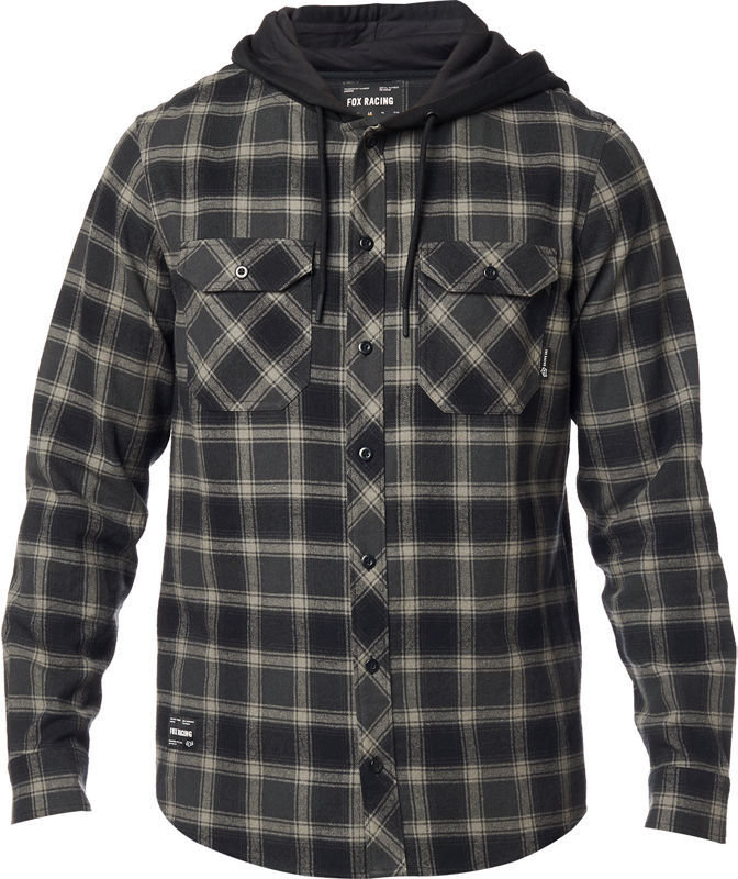 hooded flannel pullover