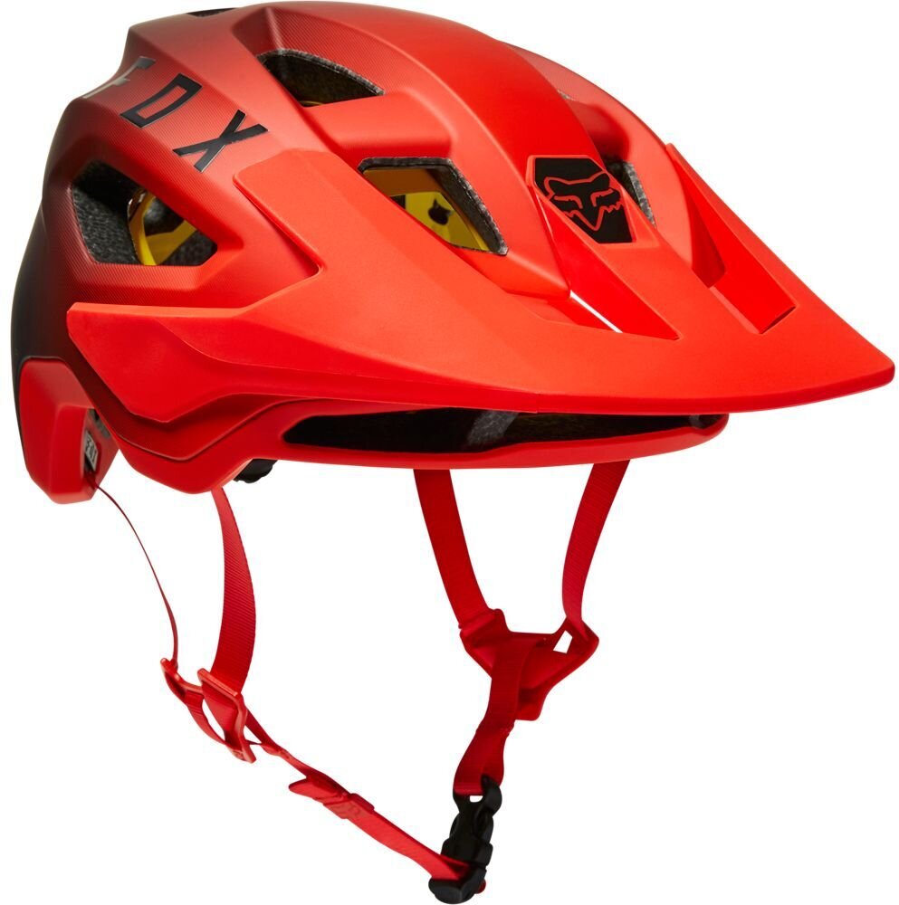 Fluro Yellow Fox Speedframe Medium MTB Bicycle Bike Helmet 