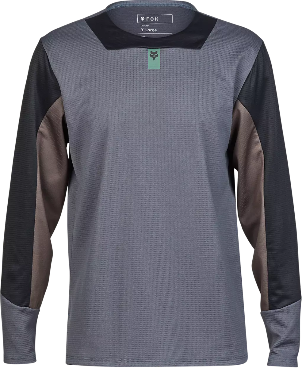 Maillot VTT FOX Defend – Manches Longues – Noir – Homme – 78% Polyester – Neuf