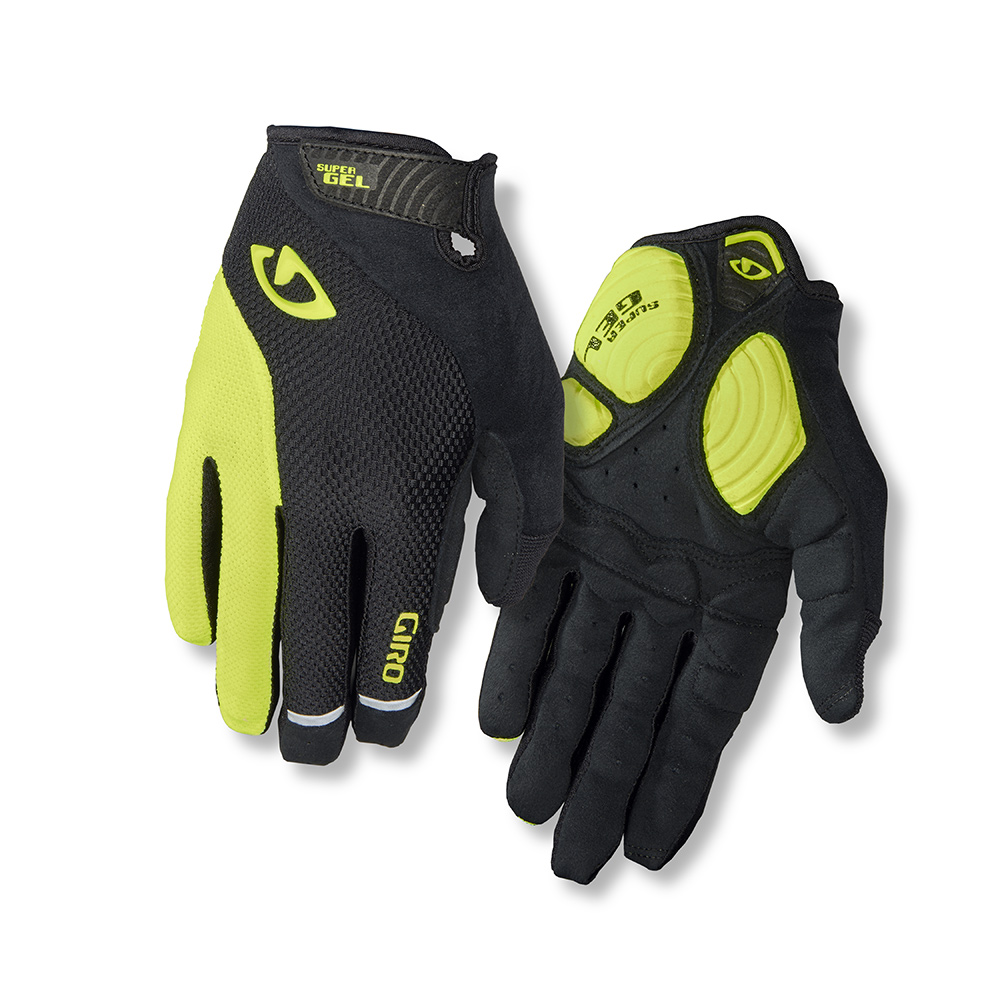 Large Giro Strade Dure Supergel Gloves Black/Highlight Yellow