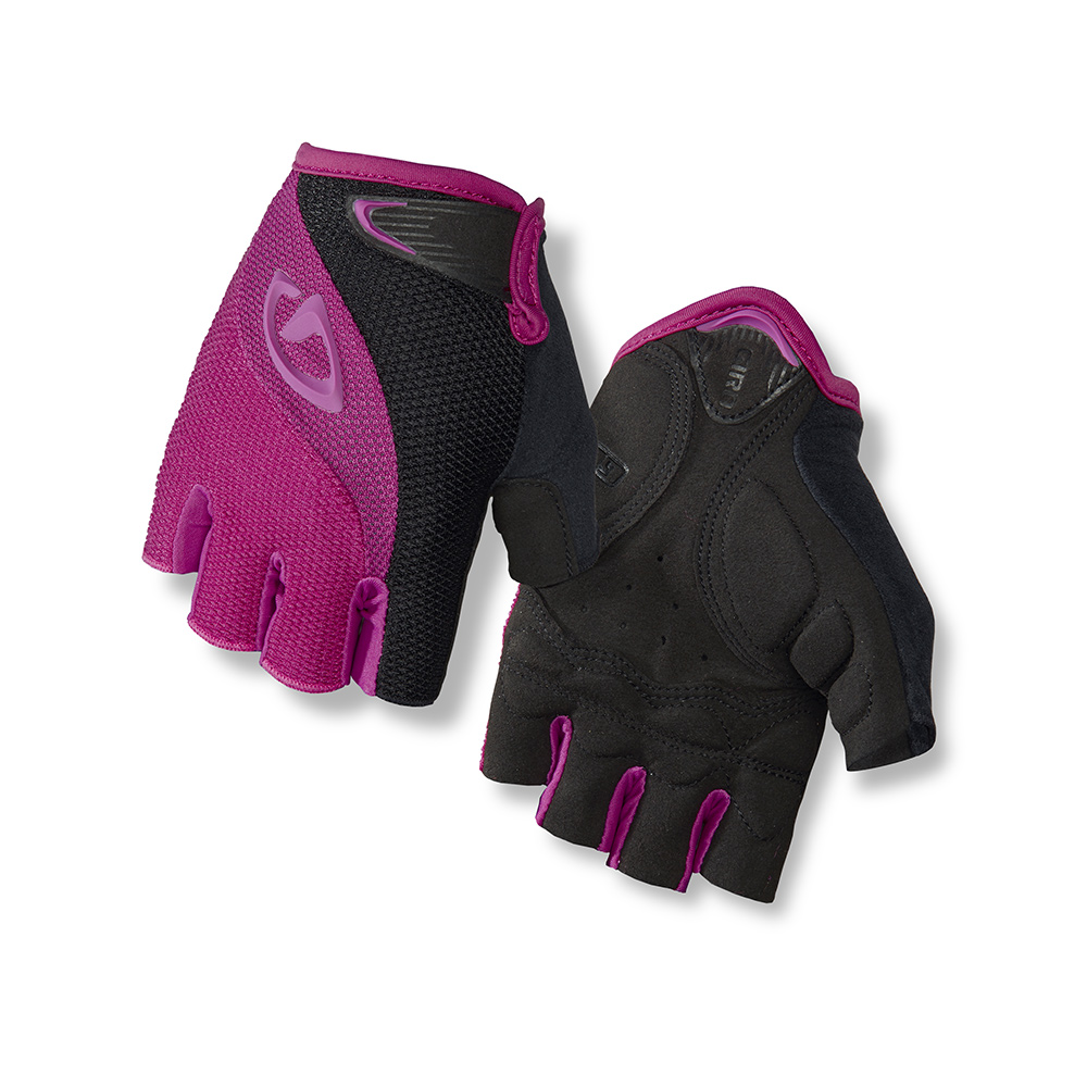 White New Giro Tessa Gel Women's Large Cycling Gloves Black 