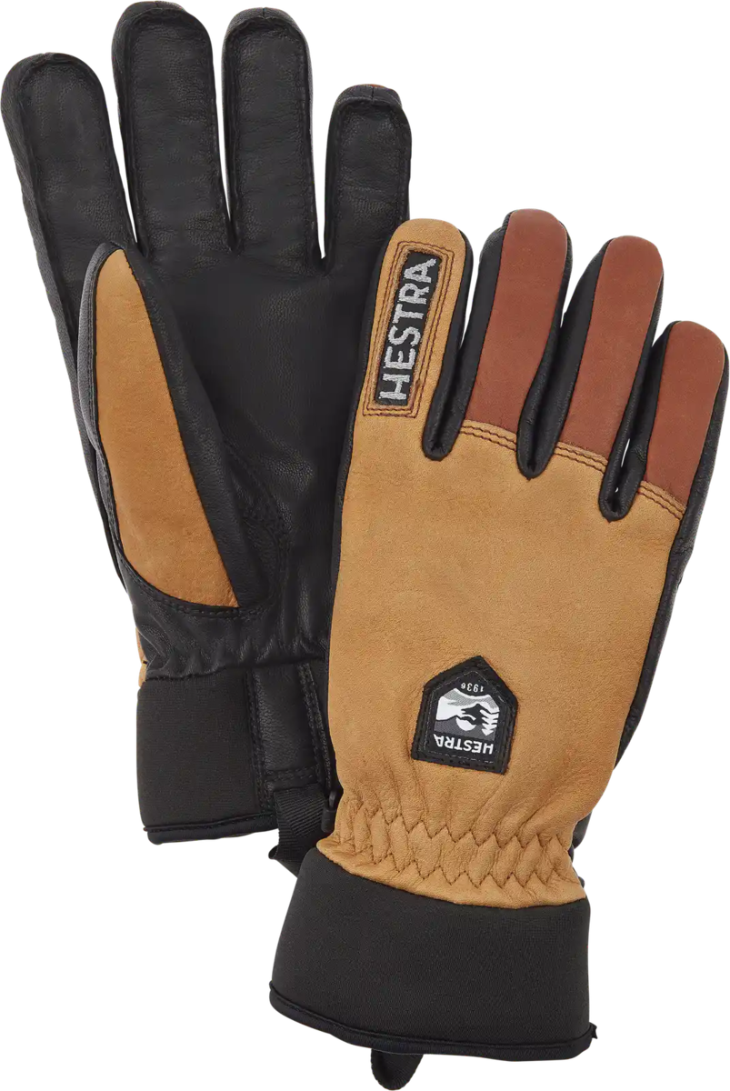 Guanti da sci da uomo Hestra Army Leather Wool Terry - 5 finger 3001620-350
