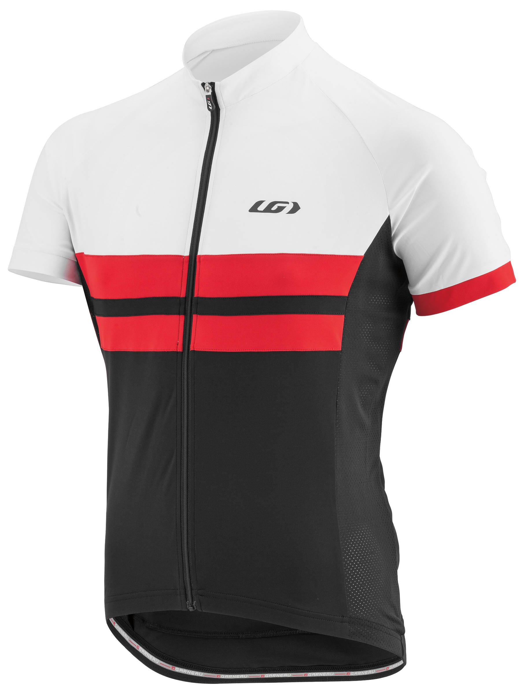 red black and white jersey