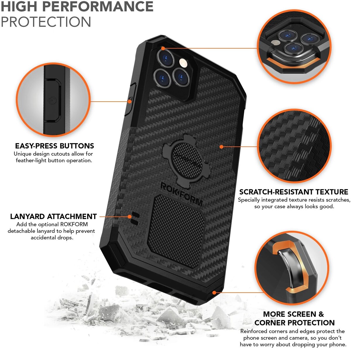 Rokform Rugged Case—iPhone 12 Pro Max The Bicycle Garage