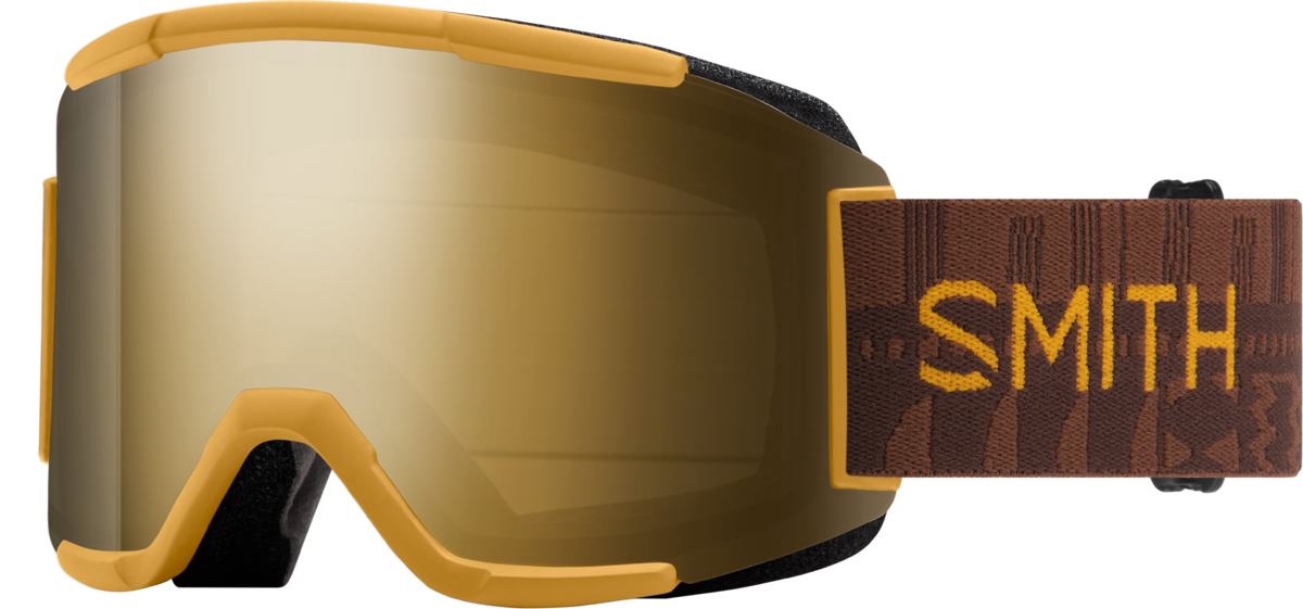 Yellow Lens 2020 Smith Squad Black Goggle w/ CP Sun Red Mirror 