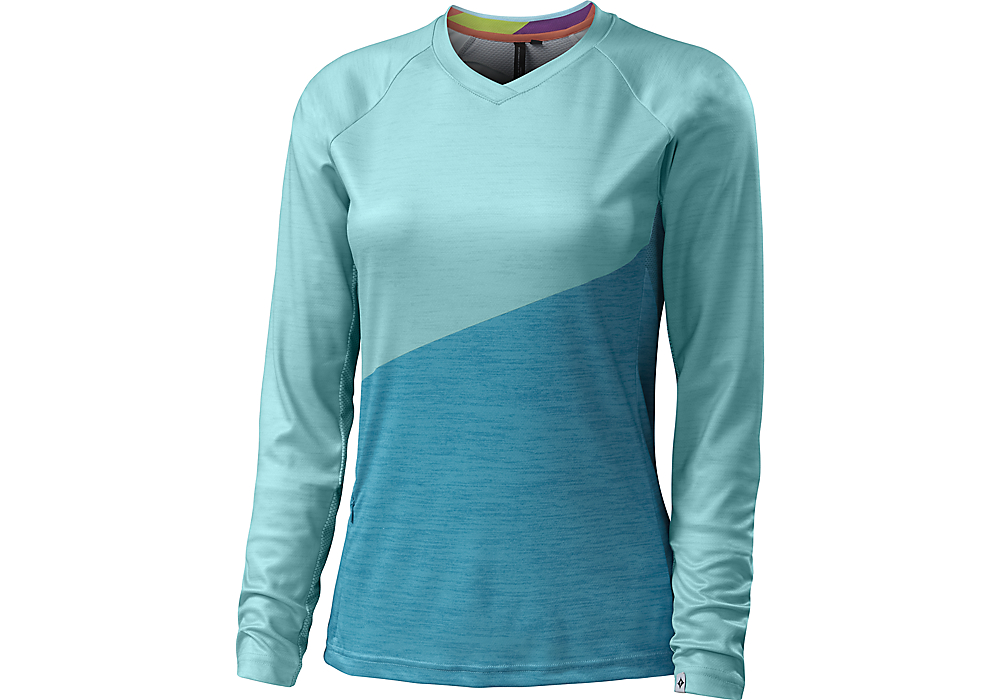 Specialized Women/'s Andorra Comp Short Sleeve Jersey Carbon//Light Teal X-Small