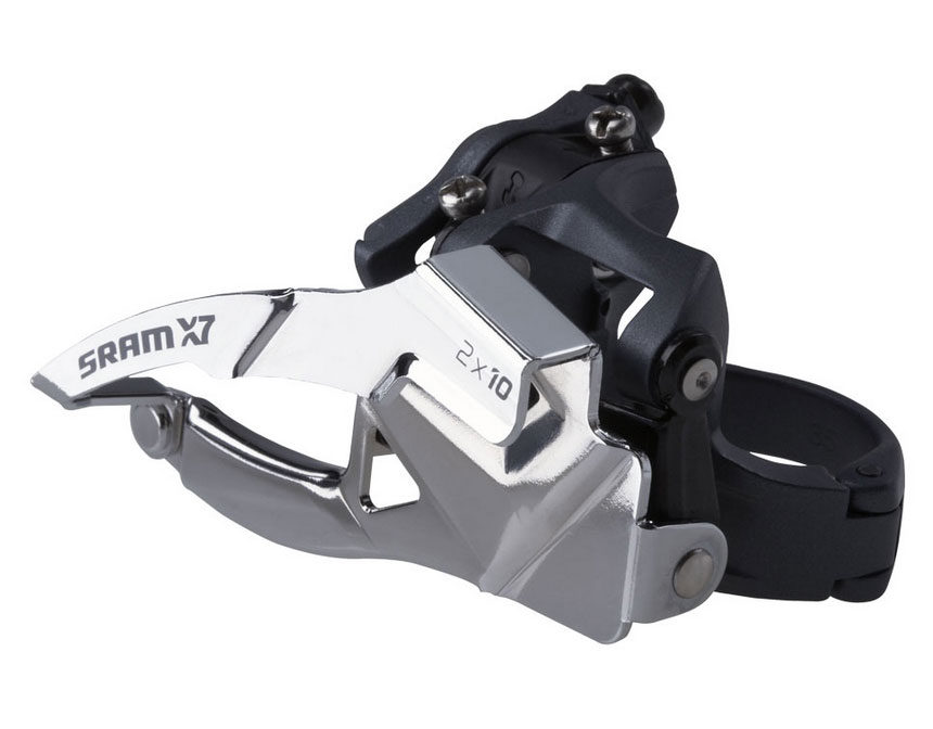 krijgen Snel doorgaan SRAM X7 2x10 Front Derailleur (High-clamp, Bottom-pull, 39T) - Velocipede  Cyclery | San Francisco, CA