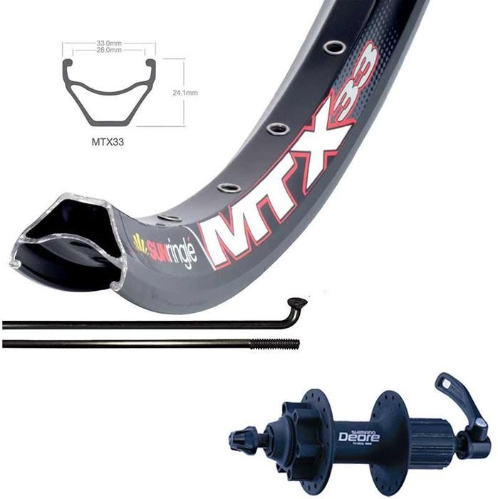 Wheel Shop Sun MTX33/Shimano Deore FH-M525 26-inch Rear - www