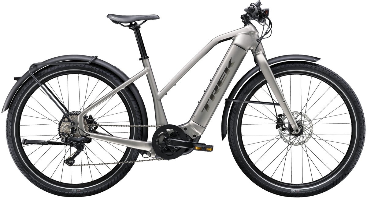 2020 Trek Allant+ 8S Stagger electric city bike in gunmetal