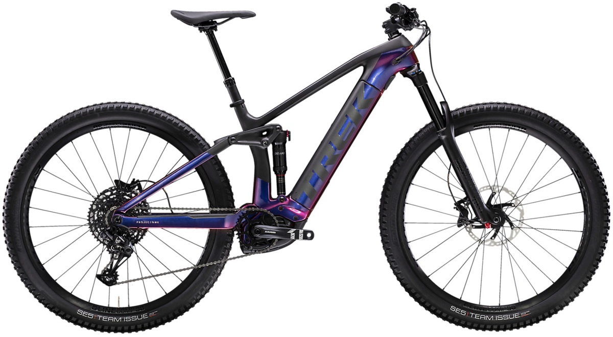 2020 Trek Rail 9.7 electric mountain bike in purple