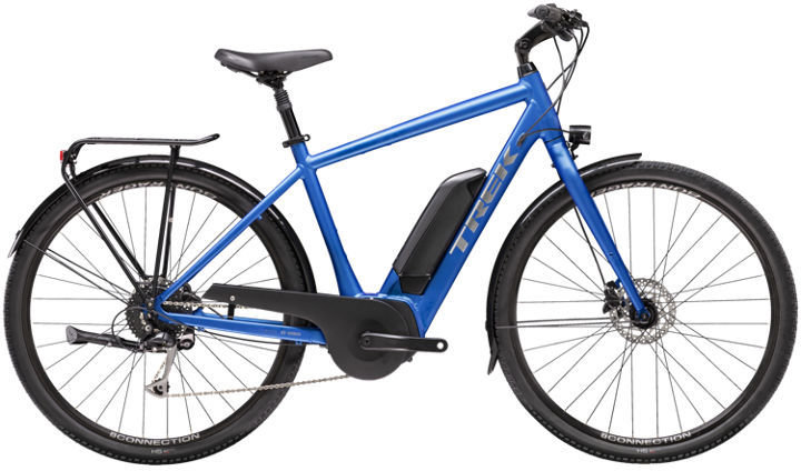 2020 Trek Verve+ 2 electric commuter bike in blue