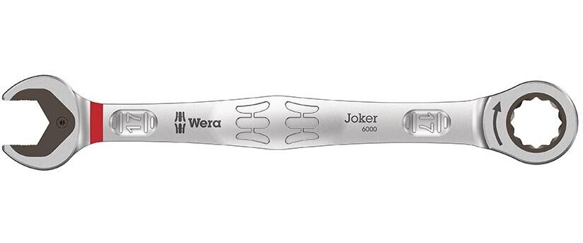 Wera Joker, SW 17 x 19 mm Doppelgabelschlüssel doppelseitig CrMo-Stahl,  Länge 235 mm