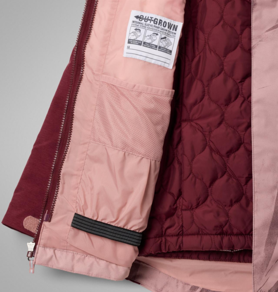 Columbia Girls' Whirlibird III Interchange Jacket Color: Zing Snowflight/Shale Purple