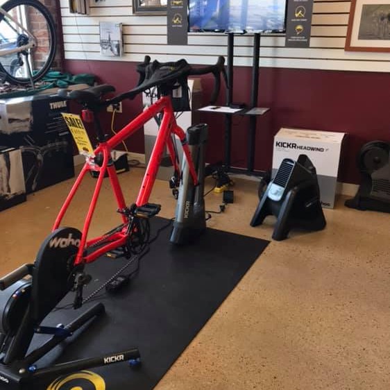 Pedal Power Essex, CT indoor trainer display