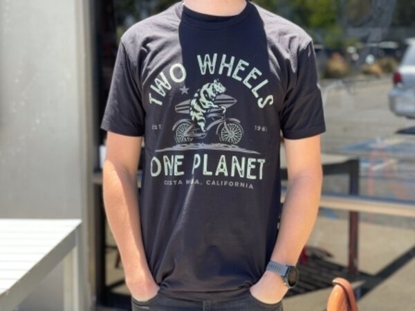 Two Wheels One Planet Bear T-shirt 