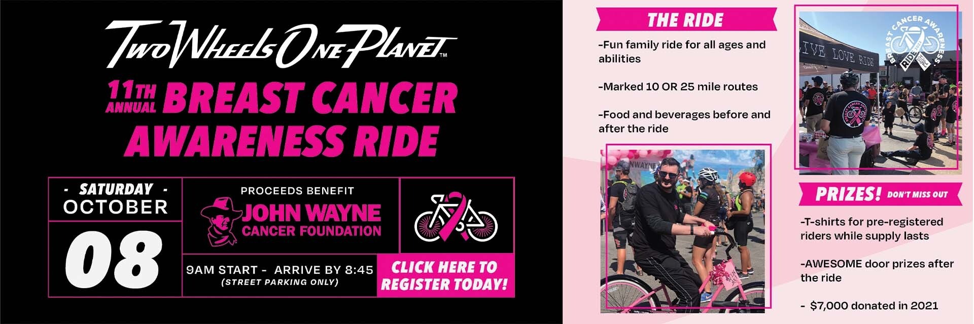 Two Wheels One Planet Breast Cancer Awareness Ride