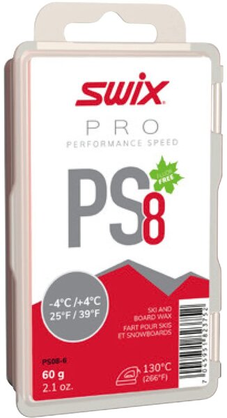 Swix PS8 Red Glide Wax -4°C to +4°C