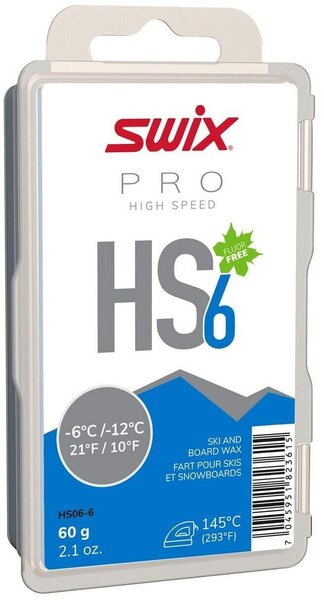 Swix HS6 Blue Glide Wax -6°C to -12°C