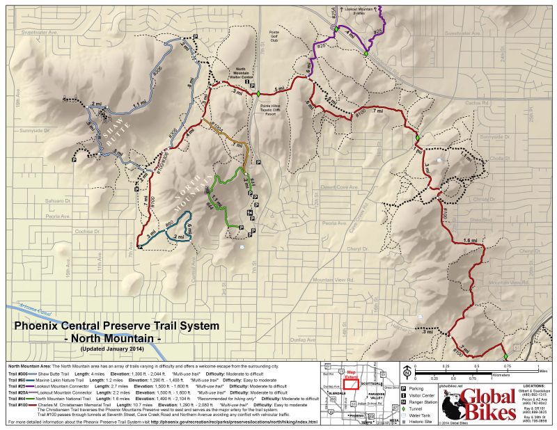 Phoenix Central Preserve Trail System - North Mountain