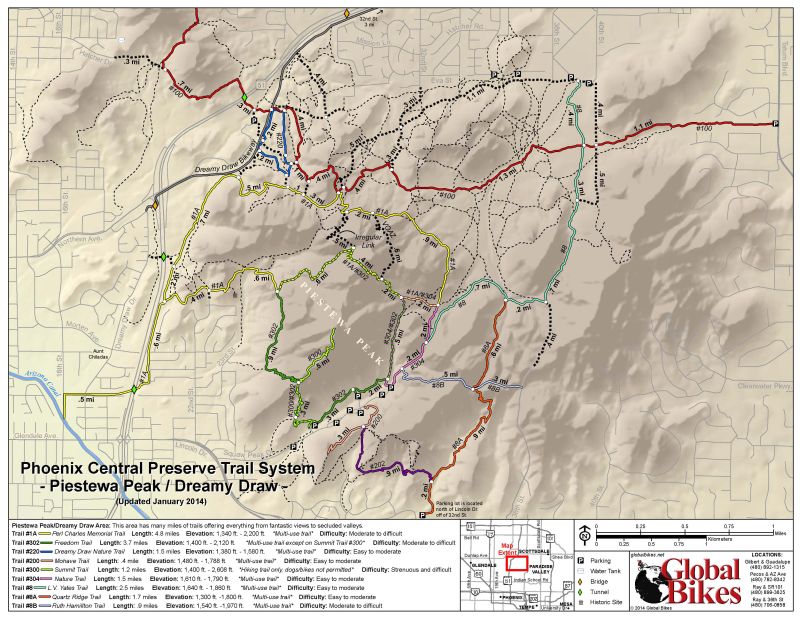 Phoenix Central Preserve Trail System - South Mountain