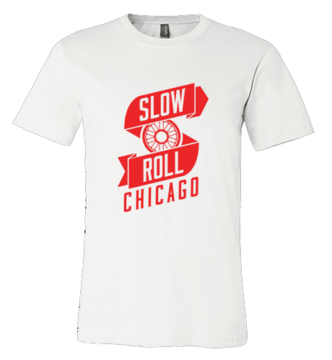  Slow Roll Chicago T-Shirt Color: White