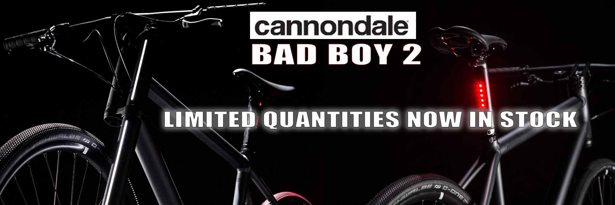 Limited number of Cannondale Bad Boy 2 bikes in-stock now