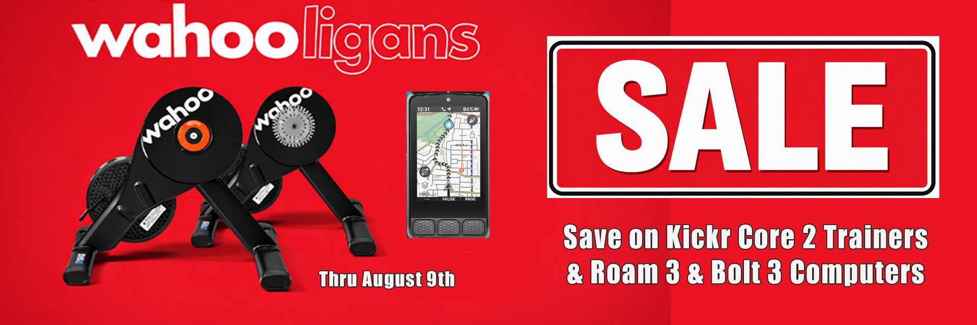 WAHOO SALE - NOW THROUGH AUG. 9TH - Kozy's Chicago Bike Shops