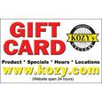 Kozy Gift Cards