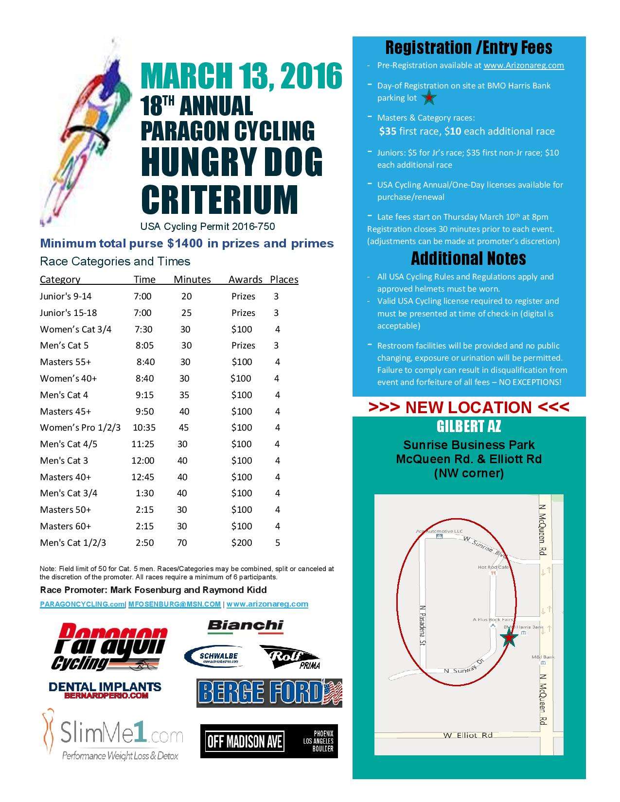 Hungry Dog criterium flyer, 2016