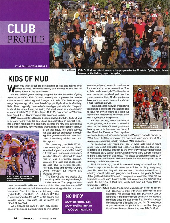 Kids of Mud Pedal Magazine Article