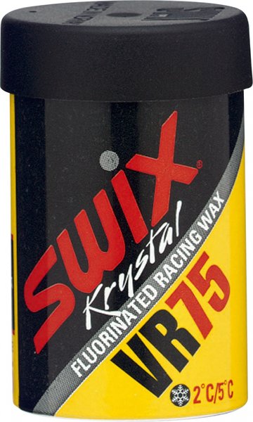 Swix VR75 FLUORO RACE KLISTER WAX: YELLOW; 41 TO 36 F