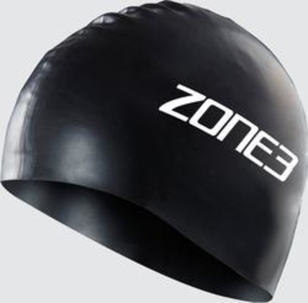 ZONE 3 Silicone Swim Cap - 48g - BLACK - OS