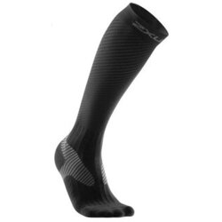 2XU ELITE COMPRESSION SOCKS : BLACK/ GRAY : LADIES : LARGE