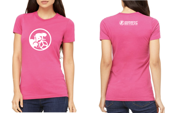 Moment Cycle Sport Triathlon Silhouette T-Shirt - Pink