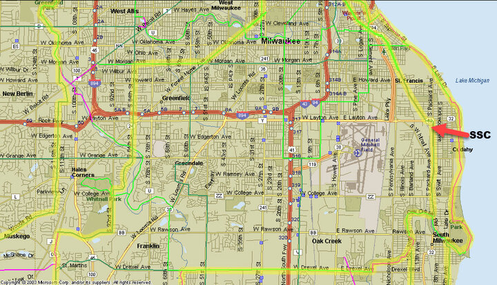 Map of bike routes