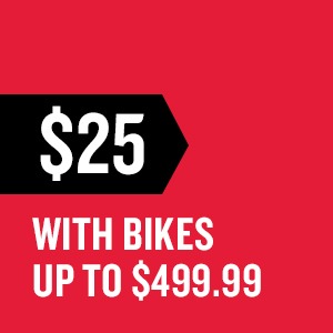 $25 In Free Accessories On All New Bikes Up To $499.99