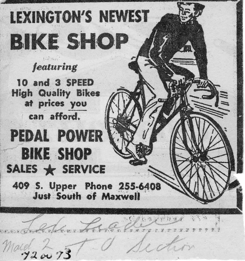 old PedalPower newspaper ad 