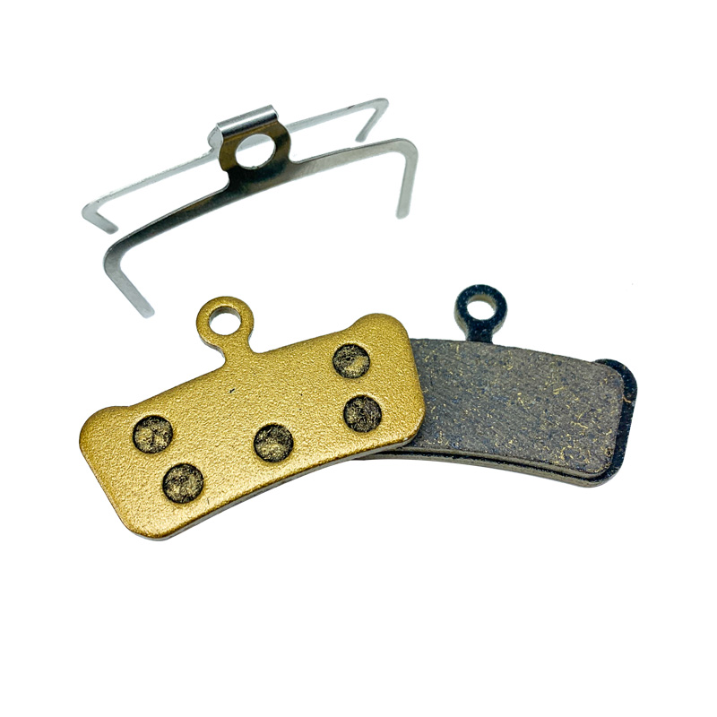 Red and gold label brake pads