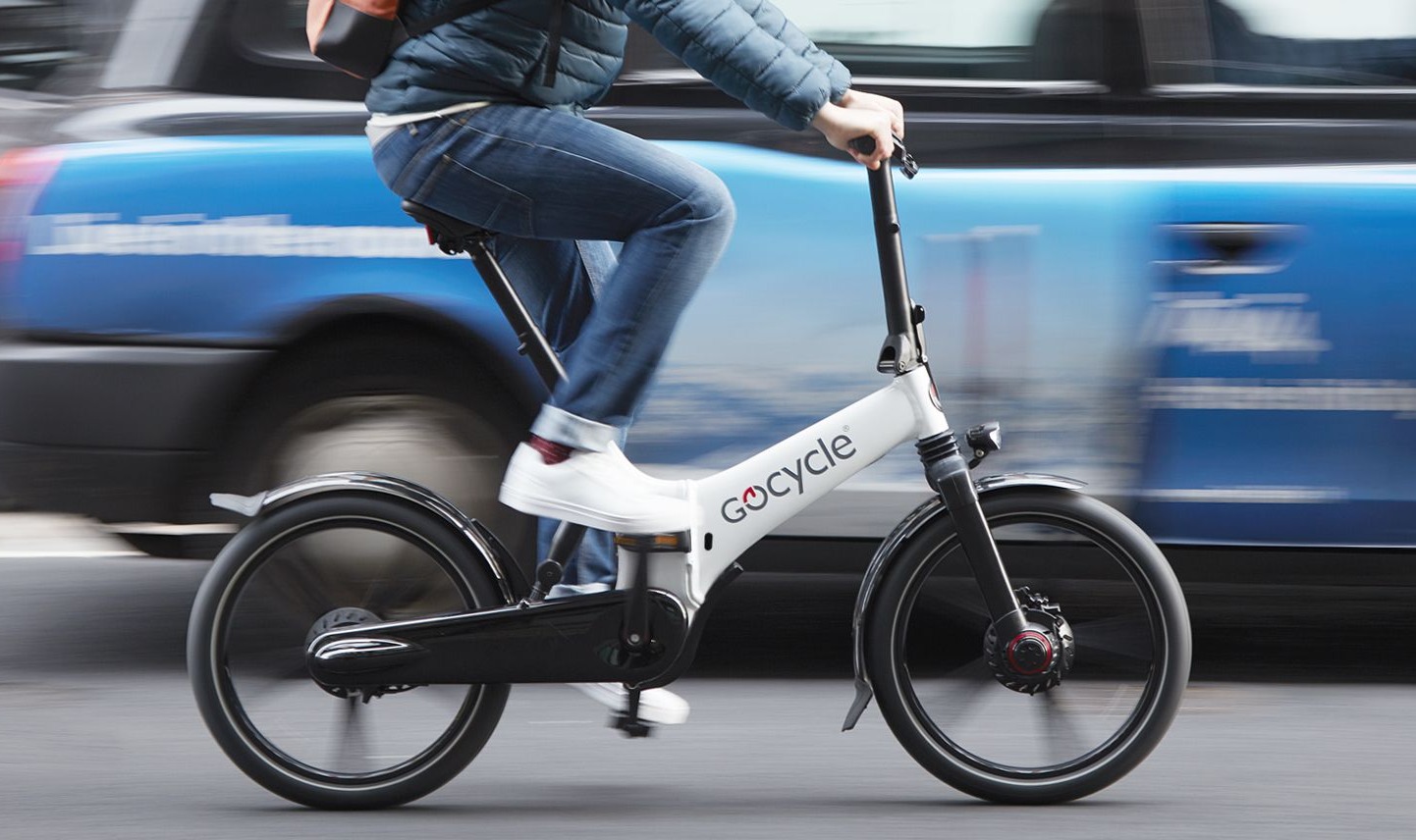 A person riding a GoCycle