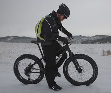 "fat bike in snow"