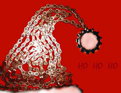 Scheller's Bike Chain Santa Hat Holiday Card